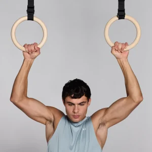 MYPROTEIN Anneaux de gymnastique en bois  – Noir