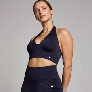 Femme MYPROTEIN Brassière à dos nu sans coutures MP Tempo pour femmes – Bleu marine foncé