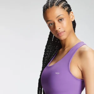 Femme MYPROTEIN Brassière de sport à dos croisé Repreve® MP Tempo pour femmes – Lilas foncé