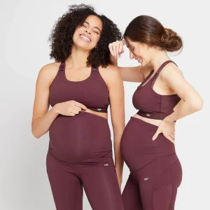 Femme MYPROTEIN Brassière de s de maternité/d’allaitement MP Power pour femmes – Bordeaux