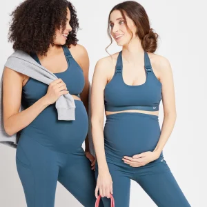 Femme MYPROTEIN Brassière de sport de maternité/d’allaitement MP Power pour femmes – Bleu poudré