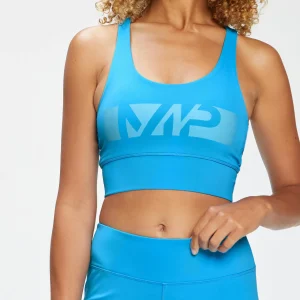 Femme MYPROTEIN Brassière de sport MP Graffiti Graphic Training pour femmes – Bleu vif