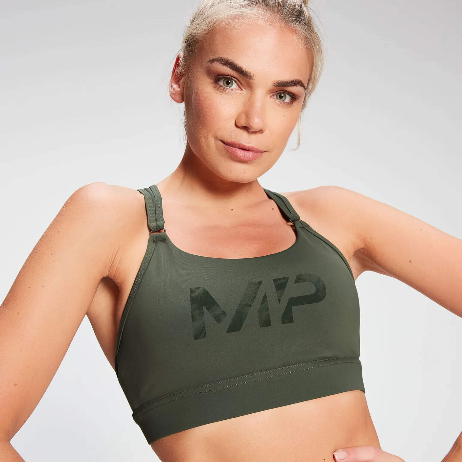 Femme MYPROTEIN Brassière d’entraînement dos nageur MP pour femmes – Feuille de vigne