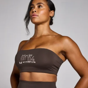 Femme MYPROTEIN Brassière d’entraînement graphique MP Origin pour femmes – Café