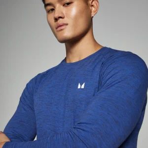 Homme MYPROTEIN Haut à manches longues MP Performance pour hommes – Bleu cobalt chiné