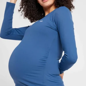 Femme MYPROTEIN Haut de maternité à manches longues MP Power pour femmes – Bleu poudré