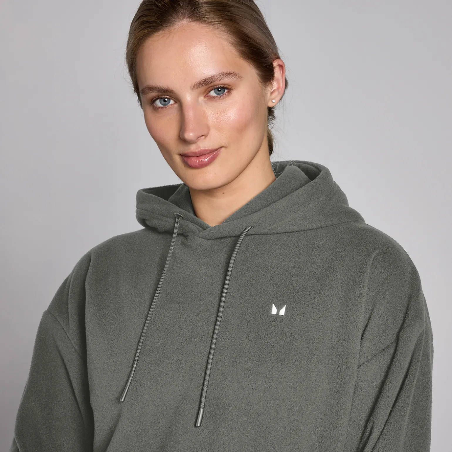 Femme MYPROTEIN Sweat à capuche en polaire MP pour femmes – Gris acier