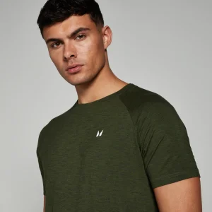Homme MYPROTEIN T-shirt à manches courtes MP Performance pour hommes – Vert armée chiné