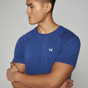 Homme MYPROTEIN T-shirt à manches courtes MP Performance pour hommes – Bleu cobalt chiné