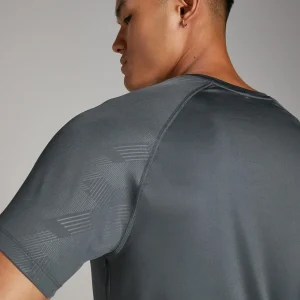 Homme MYPROTEIN T-shirt d’entraînement Embossed MP Tempo pour hommes – Ardoise foncé