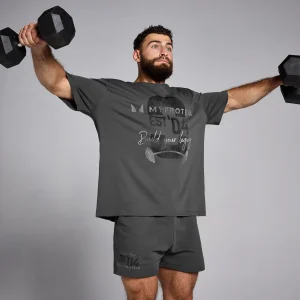 Homme MYPROTEIN T-shirt MP Origin Graphic – Gris délavé