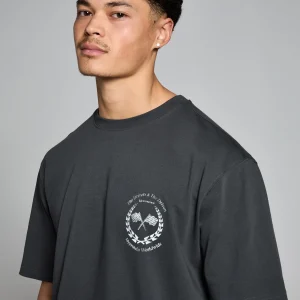 Homme MYPROTEIN T-shirt MP Race Day Graphic – Noir délavé